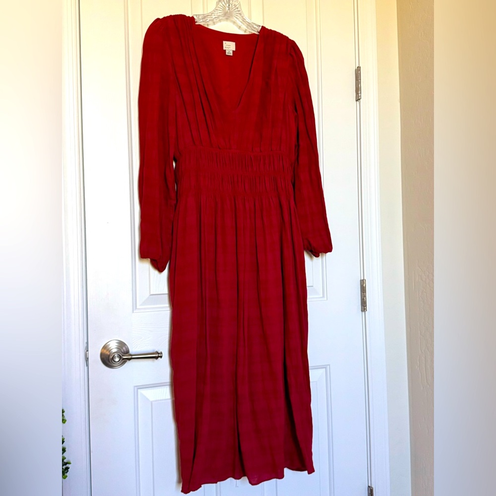 Target, A New Day brand, Red Midi Dress - Size S, EUC, Party Holiday Dress